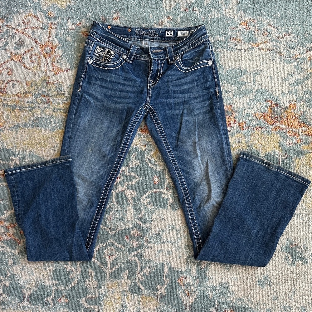 Signature MissMe Women's Boot Cut Jeans in Blue